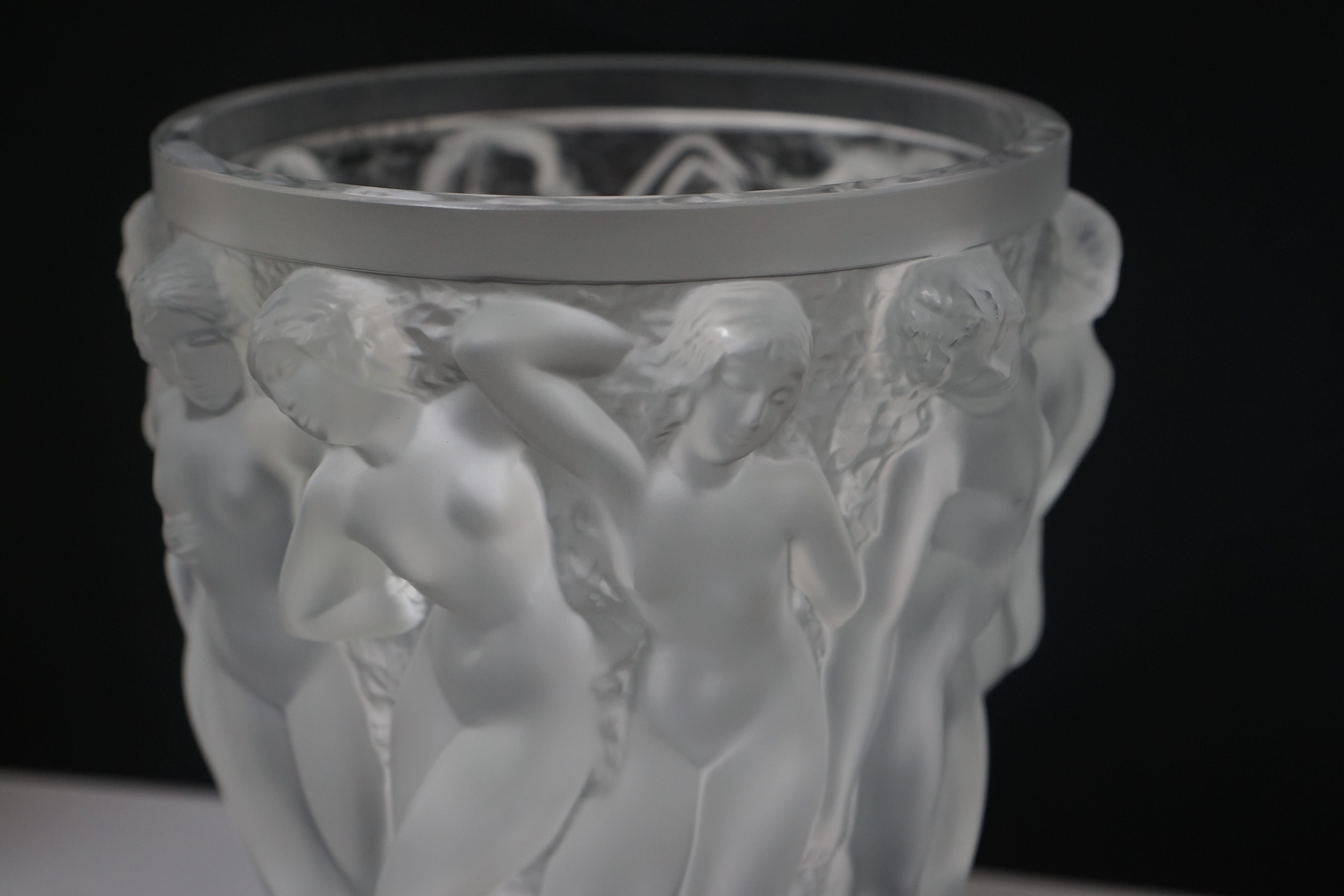 A large Lalique Bacchantes vase